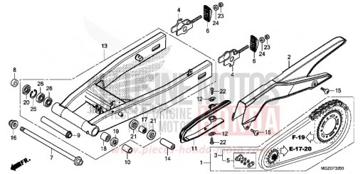BRAS OSCILLANT CB500FAE de 2014